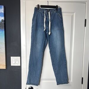 Judy Blue Jeans with Drawstring. Straight leg.